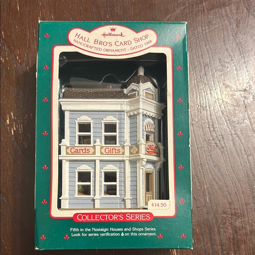 Hallmark Nostalgic Shop Ornament - Blue and White